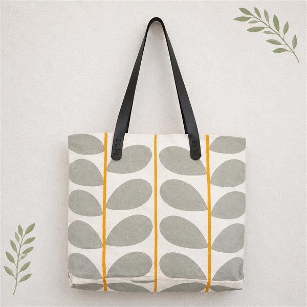 Geometrik Desenli Duck Tote Çanta